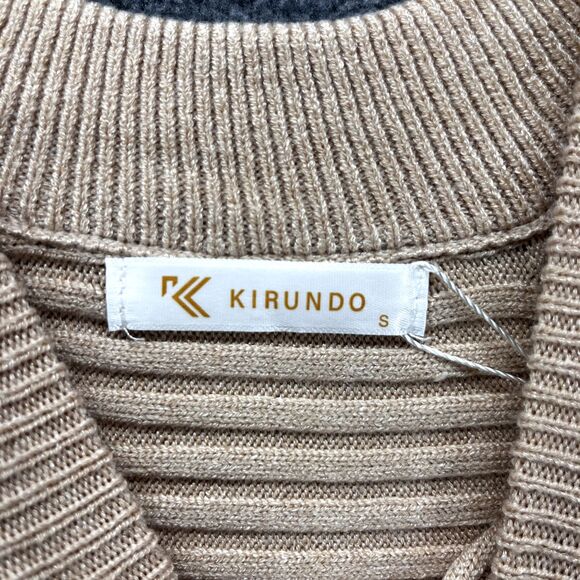 KIRUNDO Sweater Womens Small Cream Long Sleeves Casual Cold Shoulder - Picture 10 of 13